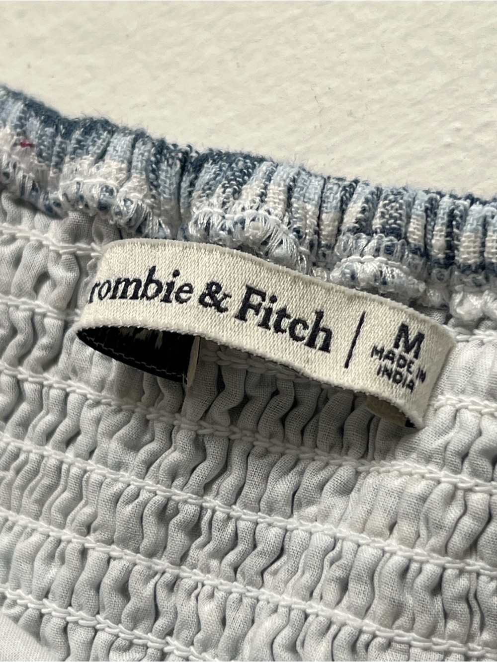 Abercrombie & Fitch Emerson Puff Sleeve Midi Dress, Blue Gingham, Medium - Picture 5 of 9